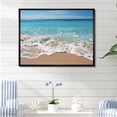 thumbnail image 1 of Designart "Beachside Silhouettes On Stunning Shore" Coastal Floater Framed Wall Decor, 1 of 5