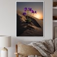 thumbnail image 1 of Designart "Beachside Violets" Violets Floater Framed Canvas Art Print, 1 of 5