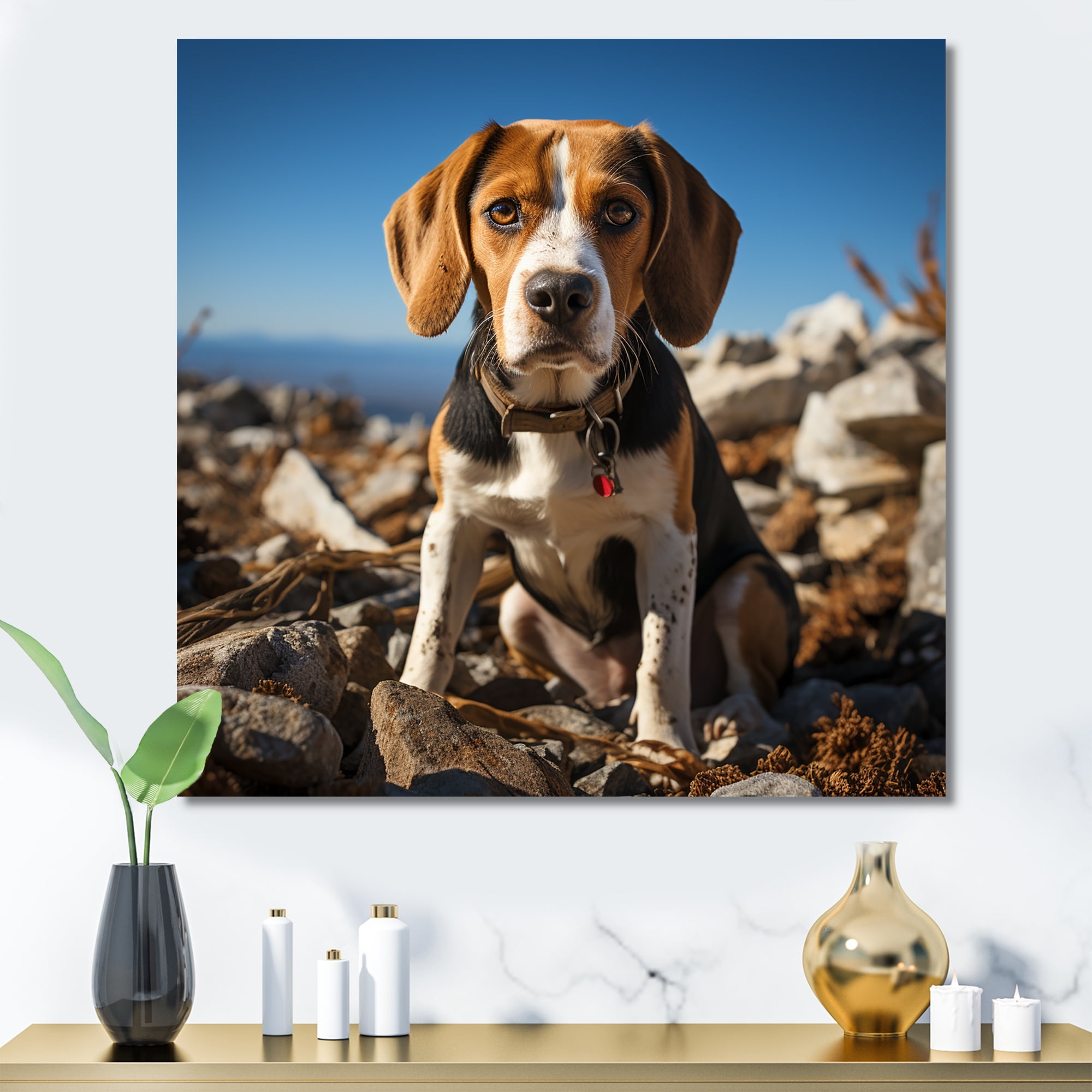 Beagle Dog Wall smokie Art Print