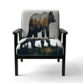 thumbnail image 1 of Designart "Bear s Forest Fusion V" Orange Abstract Upholstered Accent Chair - Modern Arm Chair For Living Room, 1 of 2