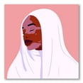 thumbnail image 1 of Designart ' Beautiful Abstract Smiling Afro African Woman With VItiligo ' Moroccan Canvas Wall Art Print, 1 of 4
