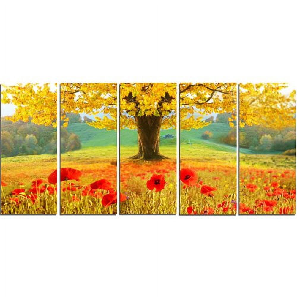 Designart 'Beautiful Autumn Yellow Tree ' Floral Canvas Art Print
