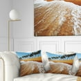 thumbnail image 1 of Designart Beautiful Beach with Row of Palms - Seascape Throw Pillow - 18x18, 1 of 5