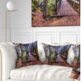 thumbnail image 1 of Designart Beautiful Bridge Over Creek - Landscape Photo Throw Pillow - 16x16, 1 of 1
