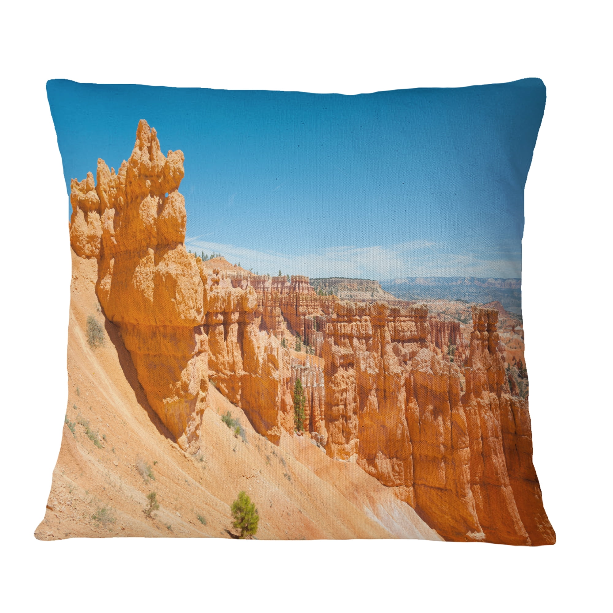 Designart Beautiful Bryce Canyon - Landscape Printed Throw Pillow - 16x16