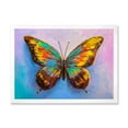 thumbnail image 1 of Designart 'Beautiful Butterfly In Orange and Turquoise' Modern Framed Art Print, 1 of 4