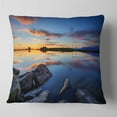 thumbnail image 1 of Designart Beautiful Calm Water and Sunset - Landscape Printed Throw Pillow - 16x16, 1 of 4