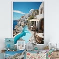 thumbnail image 1 of Designart "Beautiful Cityscape Greece Santorini wall decor II" Landscape & Nature Floater Framed Canvas Art Print, 1 of 7