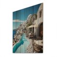 thumbnail image 1 of Designart "Beautiful Cityscape Greece Santorini wall decor II" Landscape & Nature Print on Natural Pine Wood, 1 of 5