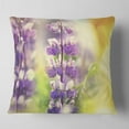 thumbnail image 1 of Designart Beautiful Close Up of Blue Lupin Flowers - Flower Throw Pillow - 18x18, 1 of 4