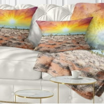 Designart Beautiful Colors of Earth - Landscape Photography Throw Pillow - 12x20