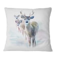 thumbnail image 1 of Designart Beautiful Deer With Big Horns - Animal Throw Pillow - 18x18, 1 of 1