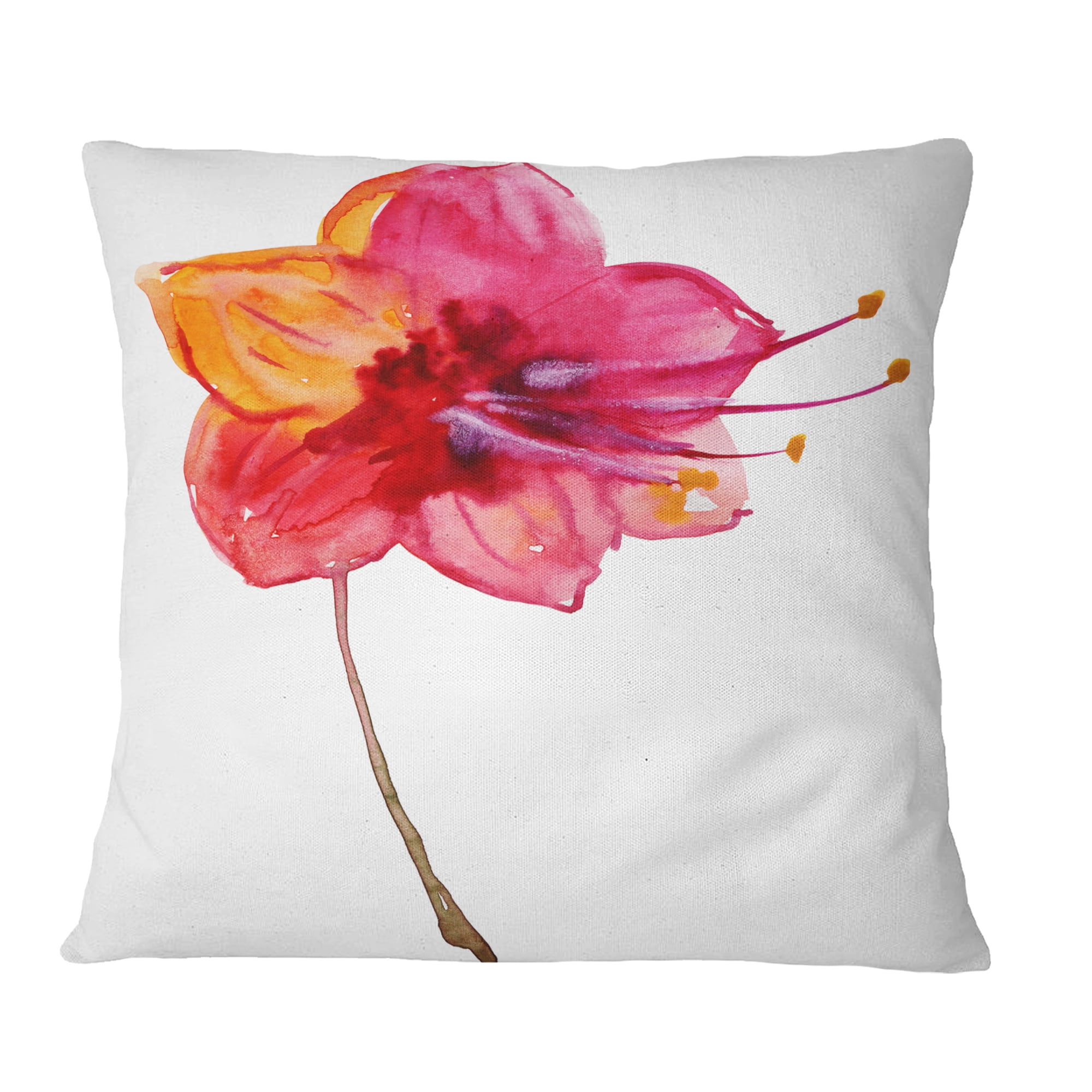 Designart Beautiful Dual toned Star Flower - Flower Throw Pillow - 18x18