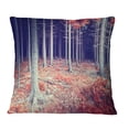 thumbnail image 1 of Designart Beautiful Fall Forest Panorama - Landscape Printed Throw Pillow - 16x16, 1 of 1