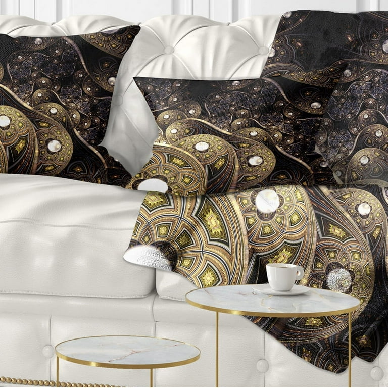 Metallic throw clearance pillows