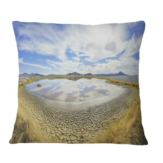 Designart Beautiful Grimshaw Lake - Landscape Printed Throw Pillow - 16x16