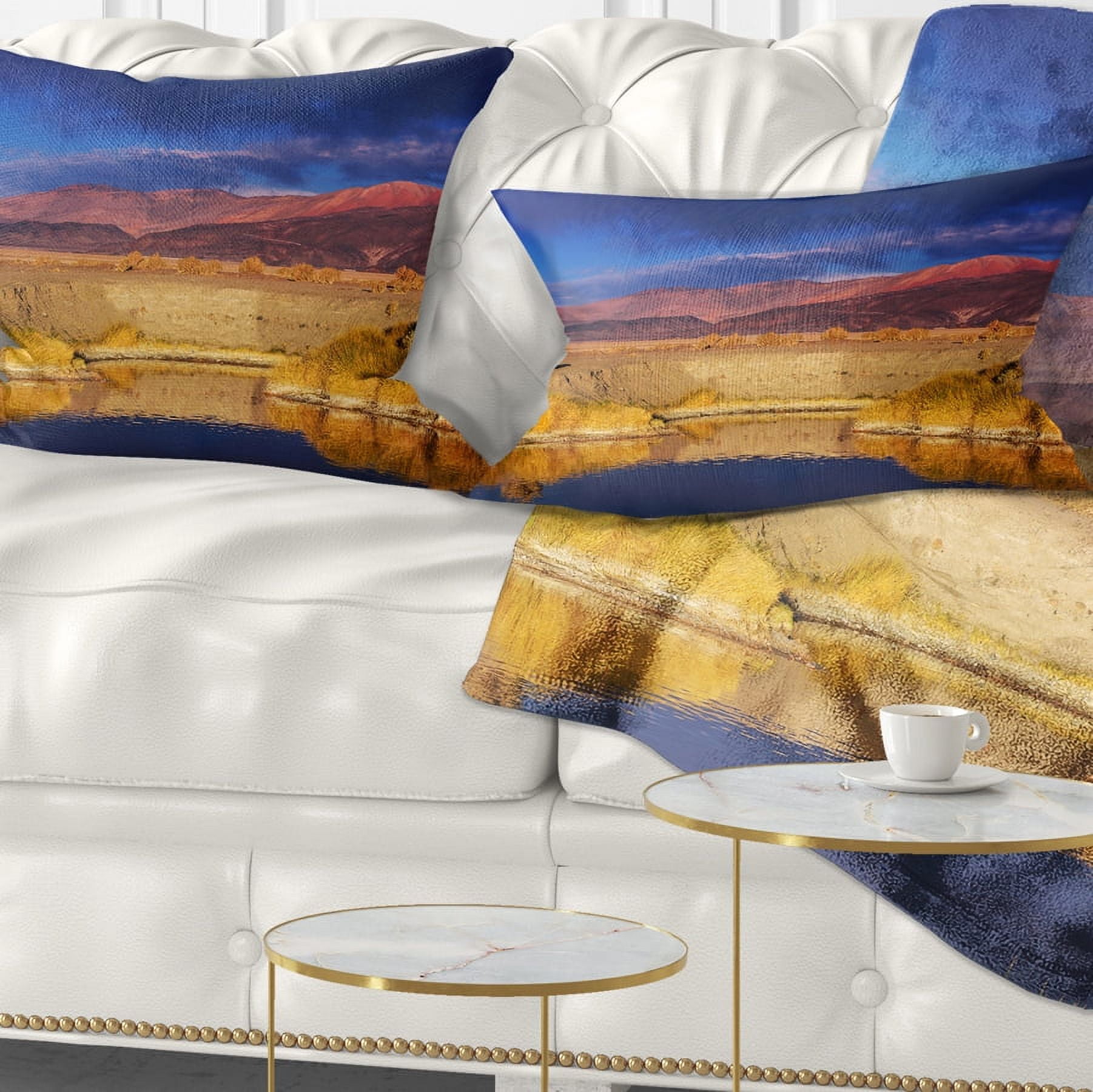 Designart Beautiful Northern Argentina View - African Landscape Printed Throw Pillow - 12x20