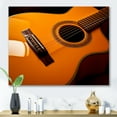 thumbnail image 1 of Designart "Beautiful Orange Guitar Captured" Music Canvas Wall Art, 1 of 7