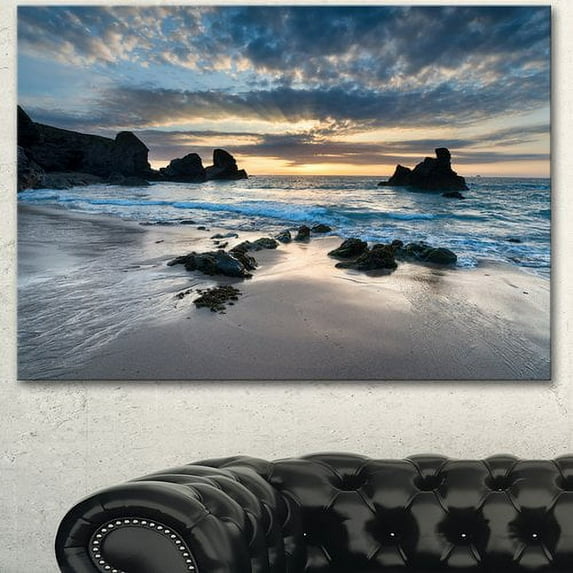 Designart 'Beautiful Porthcothan Bay ' Seashore Canvas Art Print