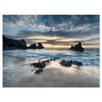 Designart 'Beautiful Porthcothan Bay ' Seashore Metal Wall Art