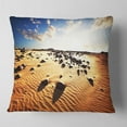 thumbnail image 1 of Designart Beautiful Rocky Sand Desert - African Landscape Printed Throw Pillow - 16x16, 1 of 4