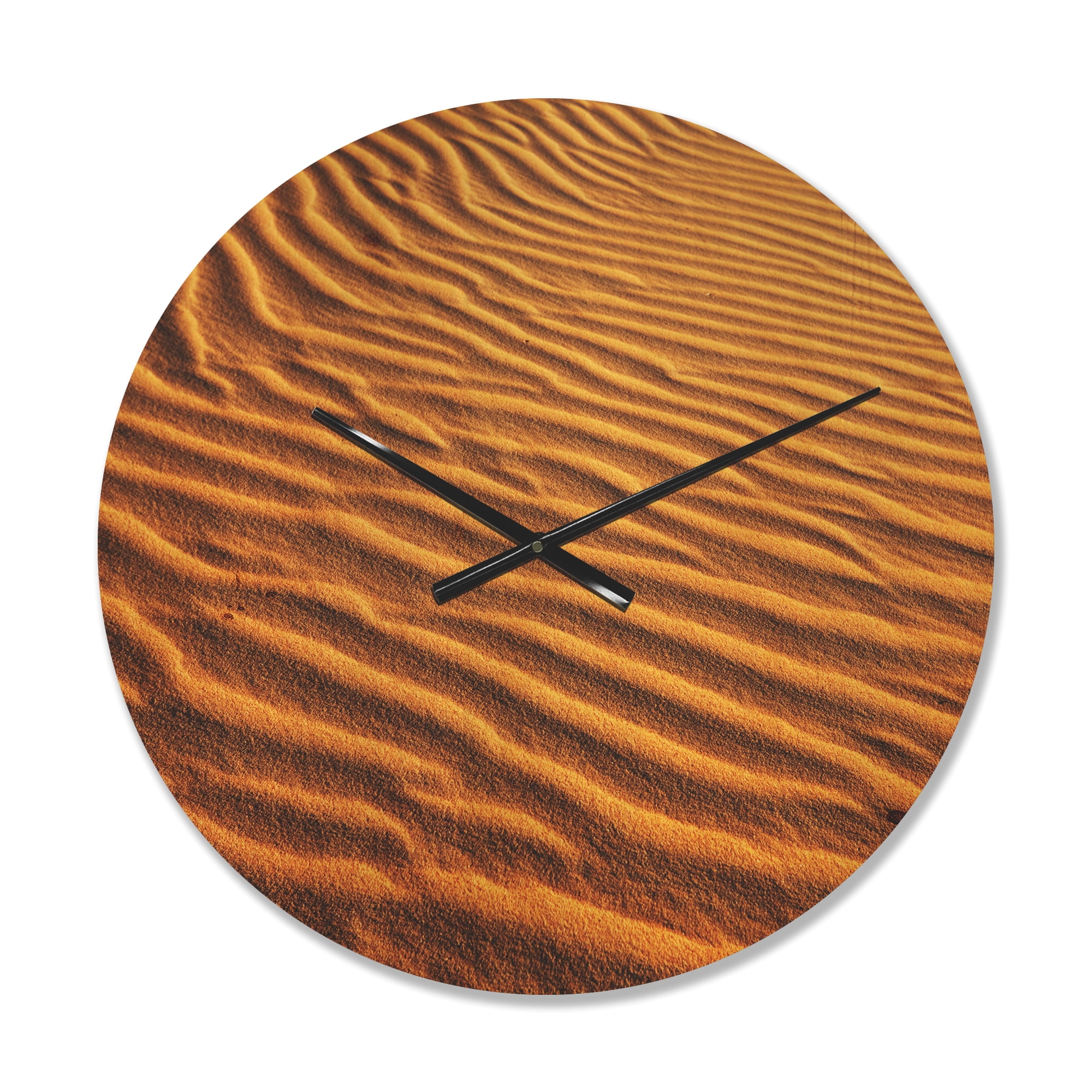 Designart 'Beautiful Sand Desert Dunes Landscape' Modern Wood Wall Clock