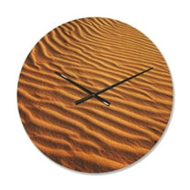 Designart 'Beautiful Sand Desert Dunes Landscape' Modern Wood Wall Clock