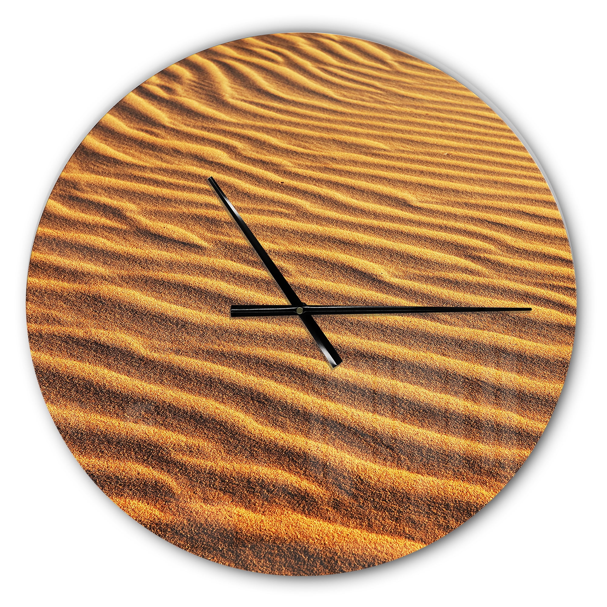 Designart 'Beautiful Sand Desert Dunes ' Modern wall clock