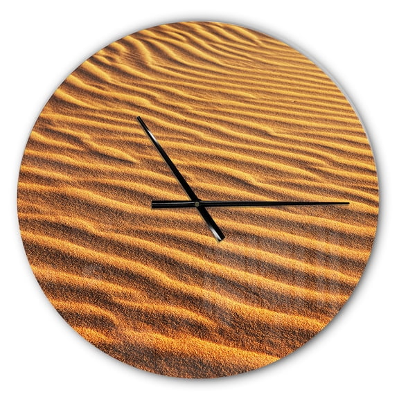 Designart 'Beautiful Sand Desert Dunes ' Modern wall clock
