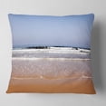 thumbnail image 1 of Designart Beautiful Sea and Beach Ashdod Israel - Seashore Throw Pillow - 16x16, 1 of 4