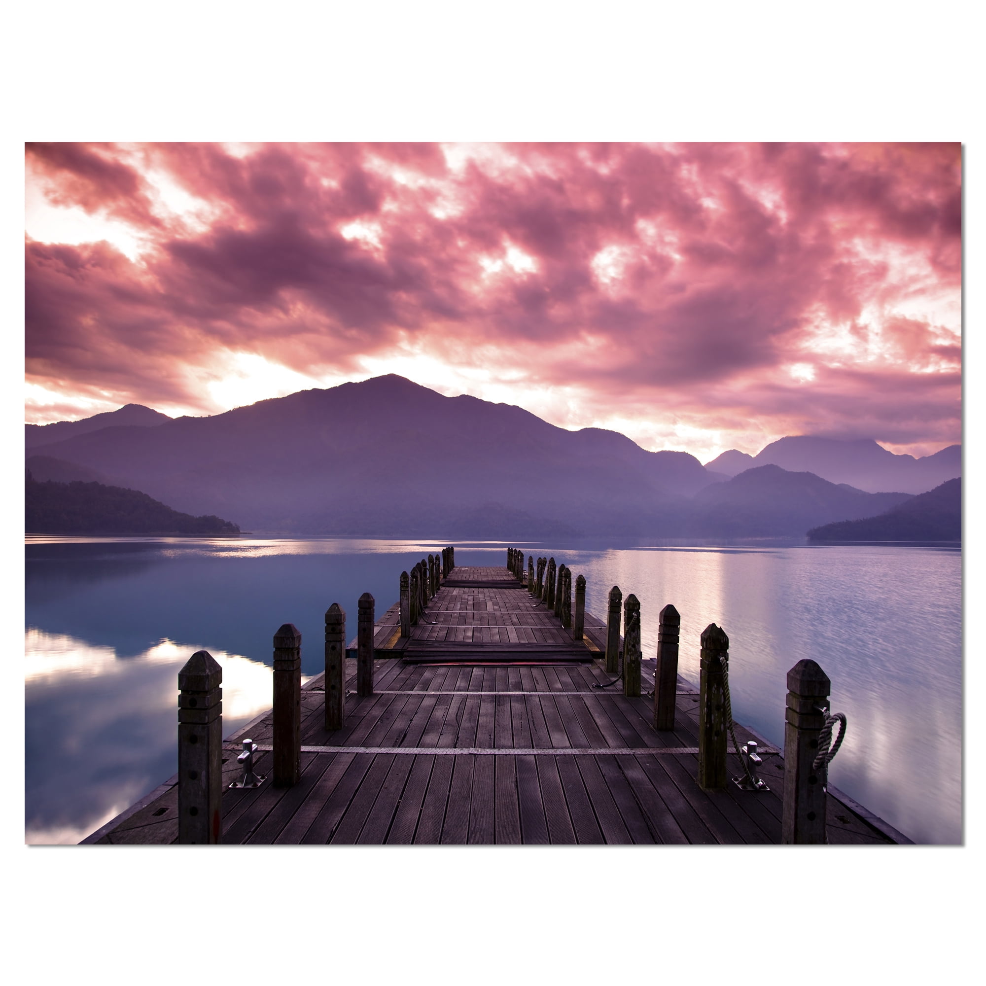 Designart 'Beautiful Spring Sea at Morning ' Photography Canvas Art Print