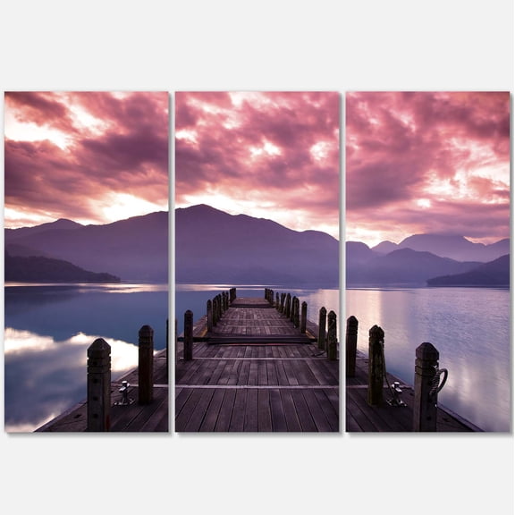 Designart 'Beautiful Spring Sea at Morning ' Photography Canvas Art Print