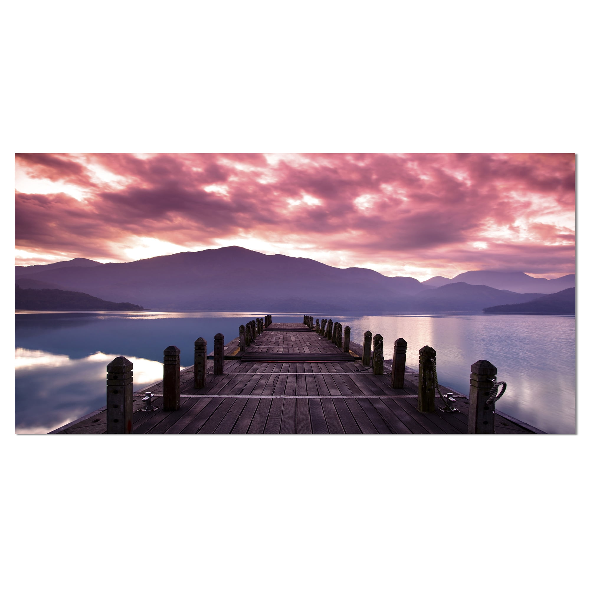 Designart 'Beautiful Spring Sea at Morning ' Photography Canvas Art Print