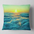 thumbnail image 1 of Designart Beautiful Sunset over Blue Clouds - Landscape Printed Throw Pillow - 16x16, 1 of 4