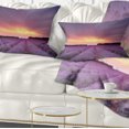 thumbnail image 1 of Designart Beautiful Sunset over Lavender Rows - Landscape Printed Throw Pillow - 12x20, 1 of 5