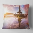 thumbnail image 1 of Designart Beautiful Ulun Danu Temple - Landscape Printed Throw Pillow - 18x18, 1 of 4