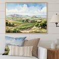 thumbnail image 1 of Designart "Beautiful Vineyard Panorama I" Vineyard Floater Framed Canvas Art Print, 1 of 5