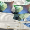 thumbnail image 1 of Designart Beautiful White Painted Rose - Floral Throw Pillow - 12x20, 1 of 1