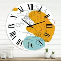 Designart 'Beautiful Woman One Line Drawing' Modern Wall Clock