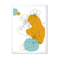 thumbnail image 1 of Designart 'Beautiful Woman Portrait With One Line Drawing' Modern Framed Art Print, 1 of 4