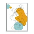 thumbnail image 1 of Designart 'Beautiful Woman Portrait With One Line Drawing' Modern Framed Canvas Wall Art Print, 1 of 5