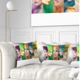 thumbnail image 1 of Designart Beautiful Women Face Collage - Abstract Portrait Throw Pillow - 16x16, 1 of 5
