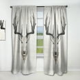 thumbnail image 1 of Designart 'Beautiful and Wild Deer VII' Farmhouse Curtain Panel, 1 of 5