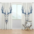 thumbnail image 1 of Designart 'Beautiful and Wild Deer XI' Farmhouse Blackout Curtain Panel, 1 of 4
