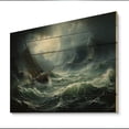 thumbnail image 1 of Designart "Beauty Amidst Stormy Seas III" Nautical & Beach Print on Natural Pine Wood, 1 of 5