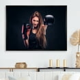 thumbnail image 1 of Designart "Beauty And Strength In Boxing" Fashion Woman Floater Framed Wall Decor, 1 of 5