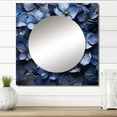 thumbnail image 1 of Designart "Beauty In Adorned Blue Violet" Violets Square Mirror For Wall Decor - Large Blue Square Printed Wall Mirror Art - Square Traditional Mirror - Wall Mounted Square Large Mirror, 1 of 5