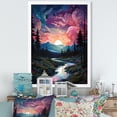 thumbnail image 1 of Designart "Beauty In Liquid Aurora Borealis Charm II" Aurora Borealis Picture Framed Wall Art Living Room, 1 of 5