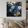thumbnail image 1 of Designart "Beauty Of Adorned Blue And Gold Violets I" Violets Canvas Art Print, 1 of 7