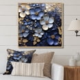 thumbnail image 1 of Designart "Beauty Of Adorned Blue And Gold Violets" Violets Floater Framed Canvas Prints, 1 of 5